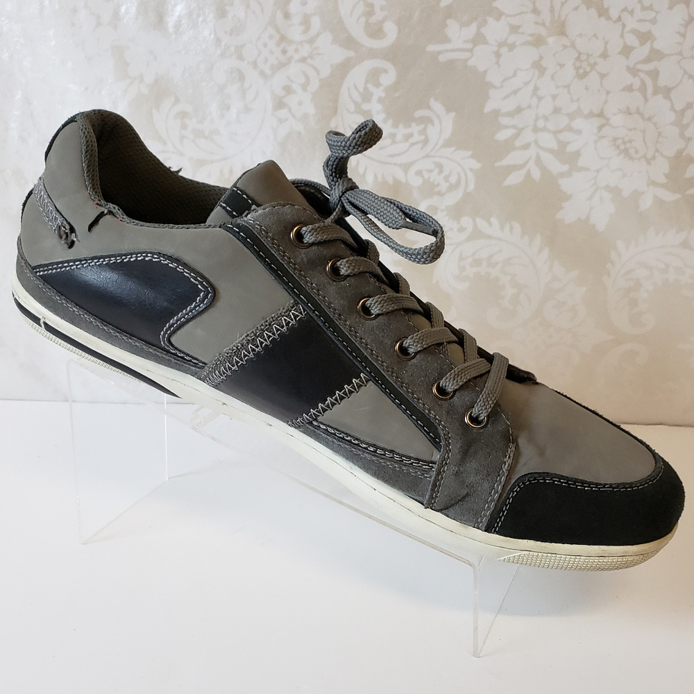 Aldo Mens Low Top Lace Up Tennis Shoes Sz 13 Gray